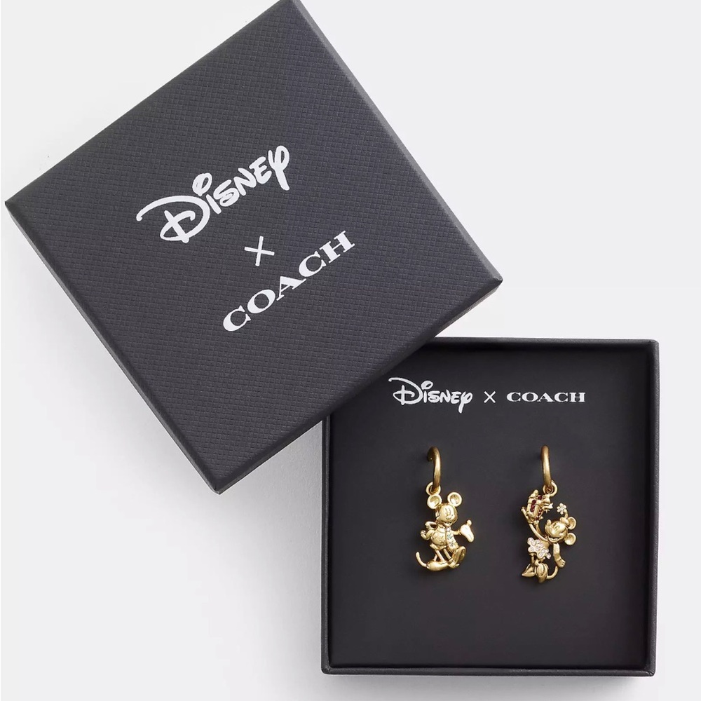 Last one! New Coach Disney X Coach Holiday Mismatch Earrings